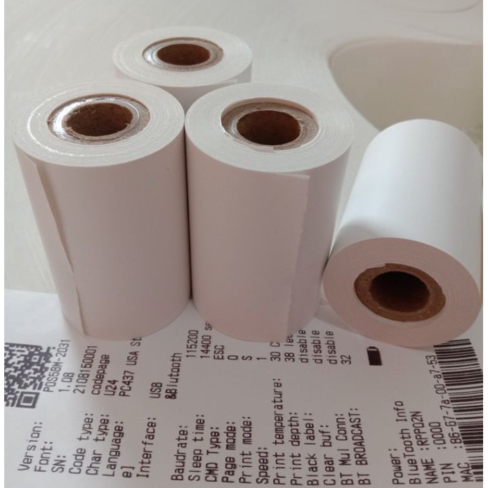 

Kes Kasir Struk Thermal Paper Roll EDC 58x4mm paket 1 pes