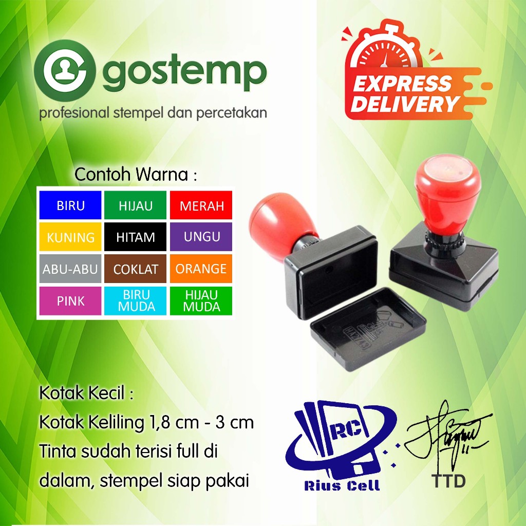 

STEMPEL OTOMATIS KOTAK / PERSEGI PANJANG TINTA FULL EXPRESS