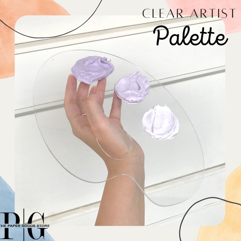 

Clear Artist Palette Acrylic for Cake Painting Palet Akrilik