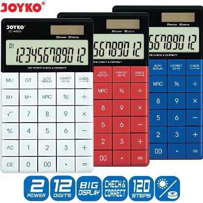 

Terbatas Kalkulator Joyko CC48CO 12 Digits Check Correct