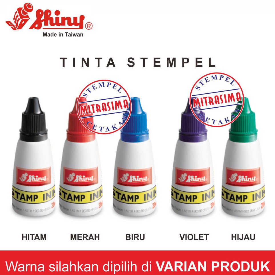 

Tinta stempel berkualitas Merk Shiny