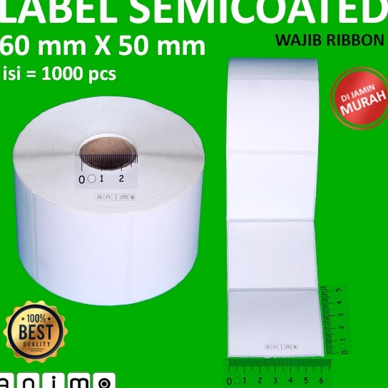 

LABEL SEMICOATED 6 x 5 LABEL BARCODE 6 X 5 ISI 1 PCS