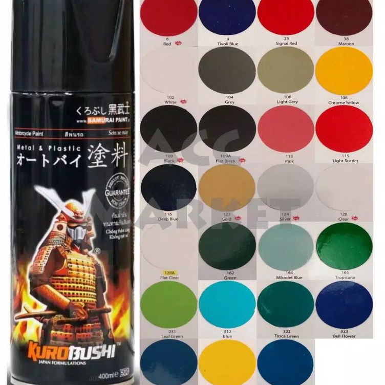 

Eksklusif Pilox Pilok Cat Samurai Warna StandardBlack FlatClear WhiteRedSilver Yellow Goldbiru 4 ml