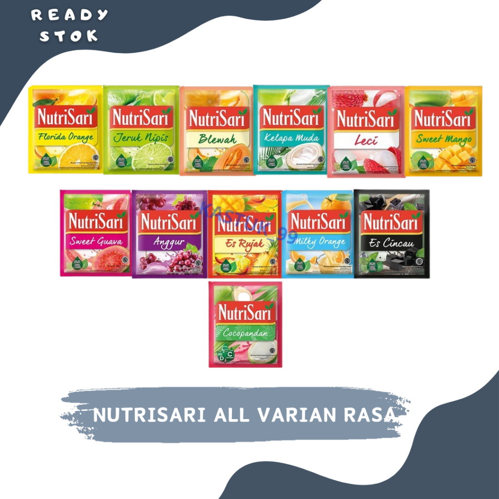 

NUTRISARI ALL VARIAN RASA - Minuman Buah Vitamin C (1Renceng Isi10pcs)