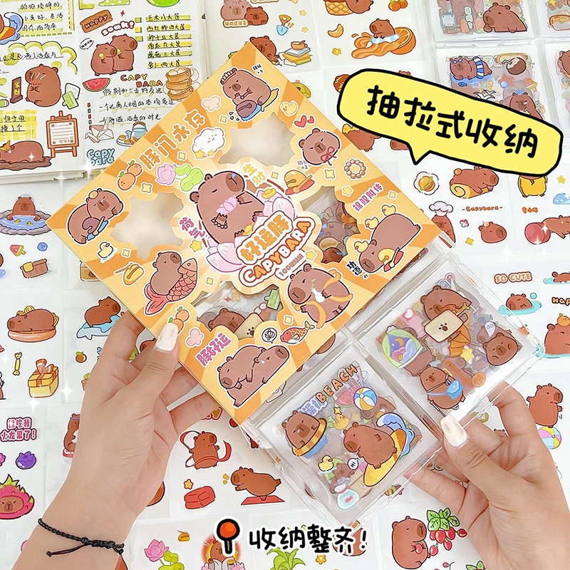 

Stiker Capybara Box isi 100 lembar Capybara Sticker with Box MOMO051