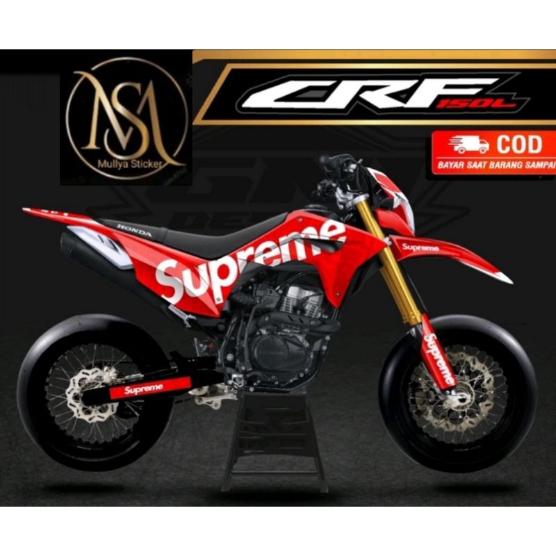 Decal CRF 150L Full Body Variasi Supreme Merah