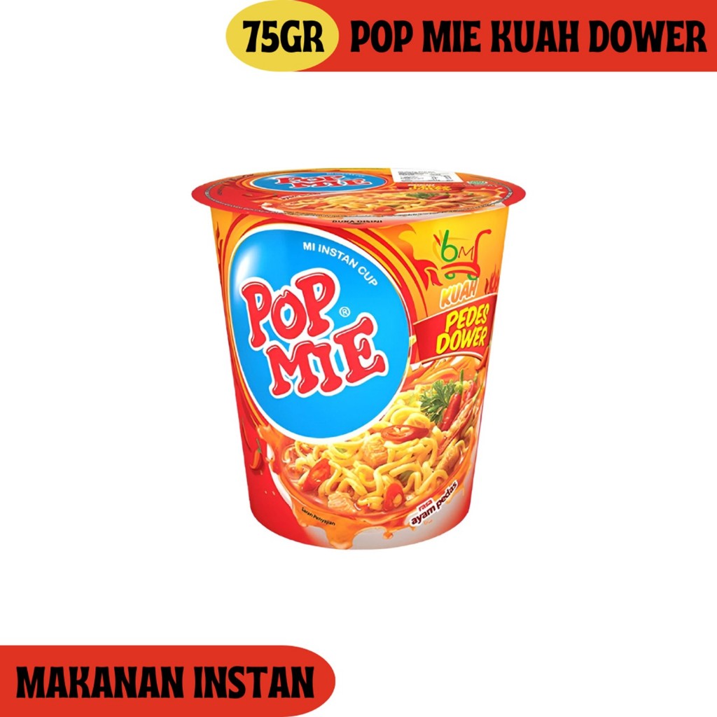 

Pop Mie Dower Mie Instan Kuah Pedas Siap Seduh