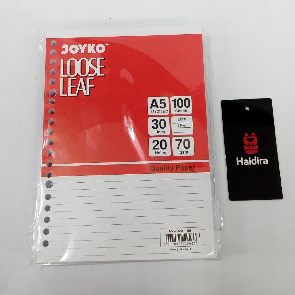 

LOOSE LEAF A5 GARIS 70 GRAM JOYKO 100 SHEETS ISI BINDER REFILL