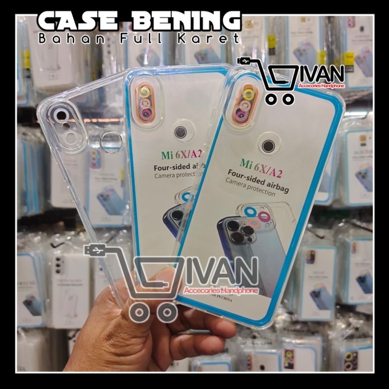 SILIKON CASE CLEAR BENING TRANSPARAN AIRBAG REDMI 6X / A2 CASING HP