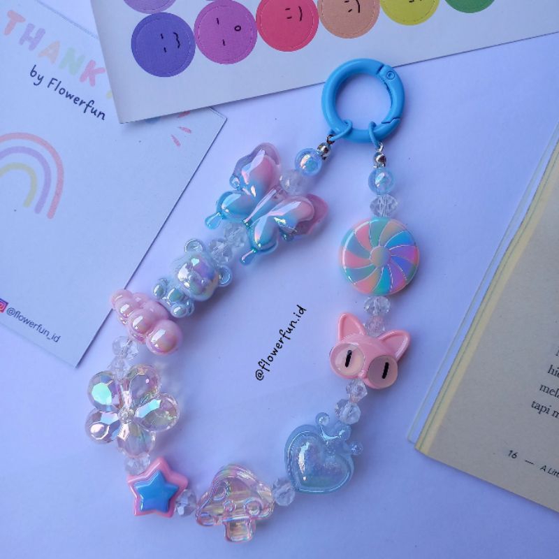 Strap Phone Luxury Premium Manik Luar Negeri [Free Mika] //Gantungan Hp//Keychain Manik//Bisa Custom