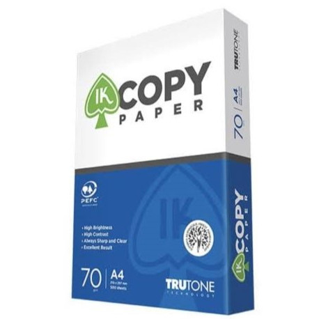 

Kertas HVS ik Copypaper A4 70gsm / IK copypaper A4 / Kertas Fotocopy