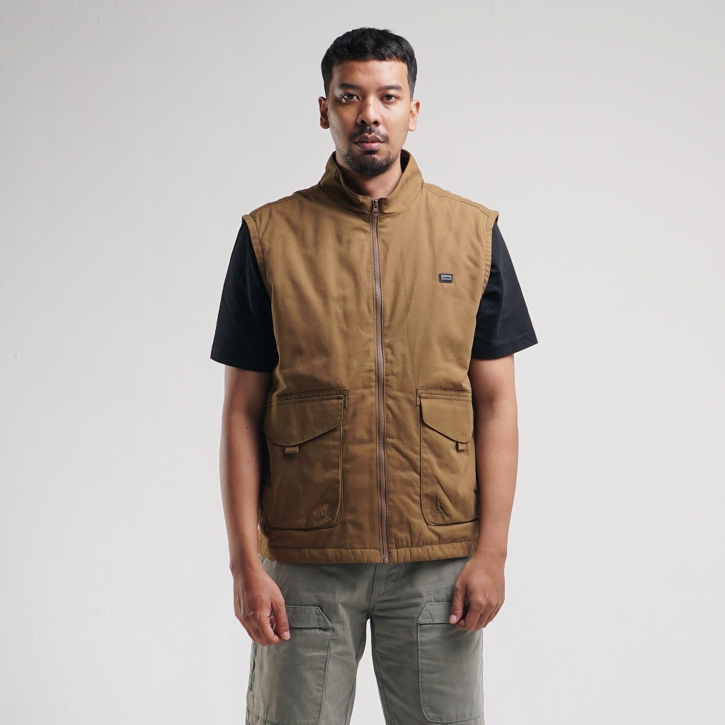 Rompi MGEE Original - Rompi Pria Original MGEE Outdoor Vest Walter CKPR 010 Brown