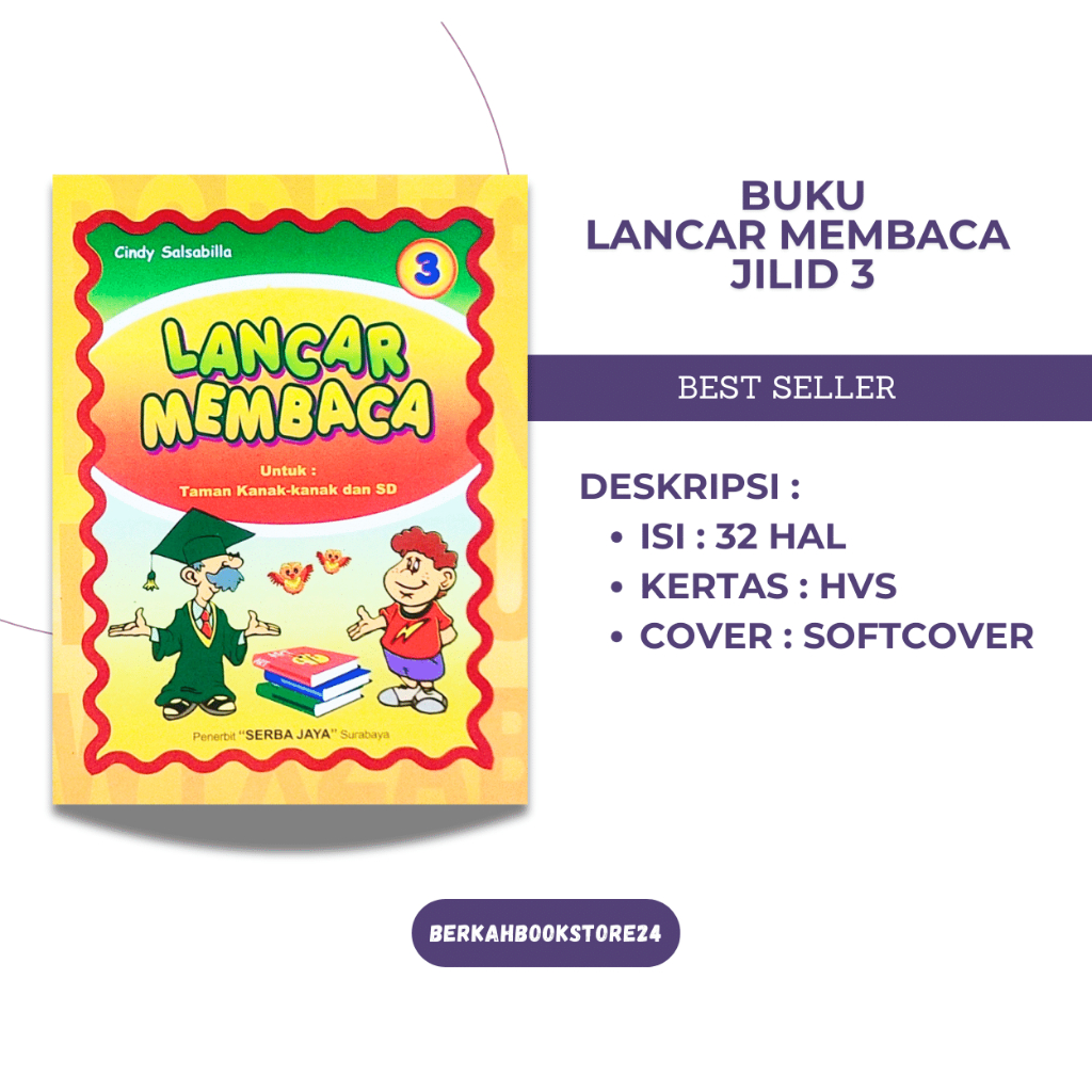 Buku Lancar Membaca Anak Tk Jilid 3 Untuk TK.