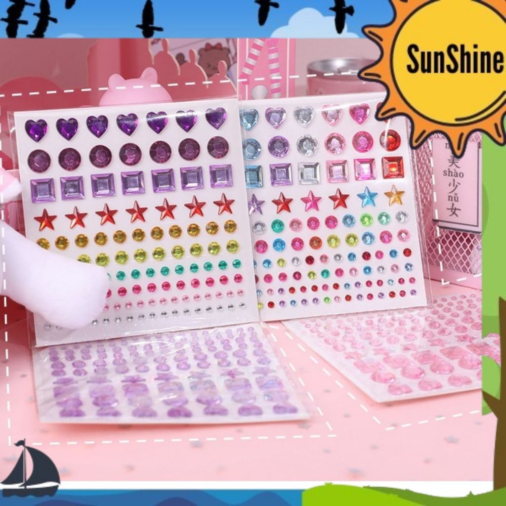 

✨ Sunshine Fancy ✨ Stiker kristal Bintang 3D / Sticker Crystal Star Shiny Heart SS0013