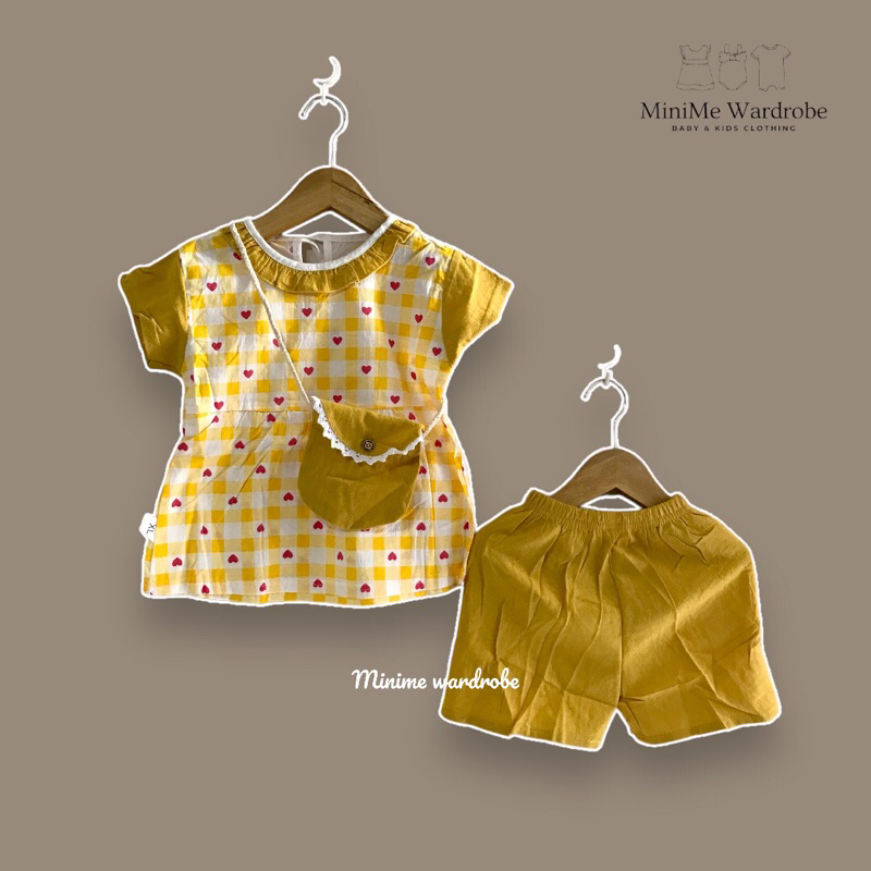 Oneset Santai Anak Perempuan ( Free Tas )