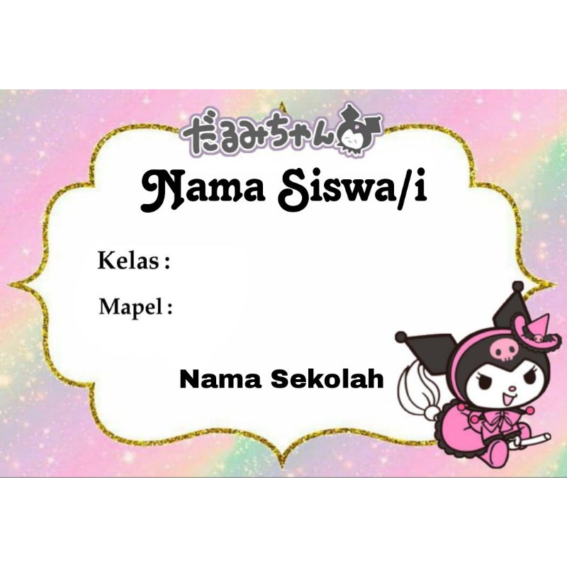 

STIKER LABEL BUKU SEKOLAH TINGGAL TEMPEL WARNA PINK ( ISI 50 PCS )