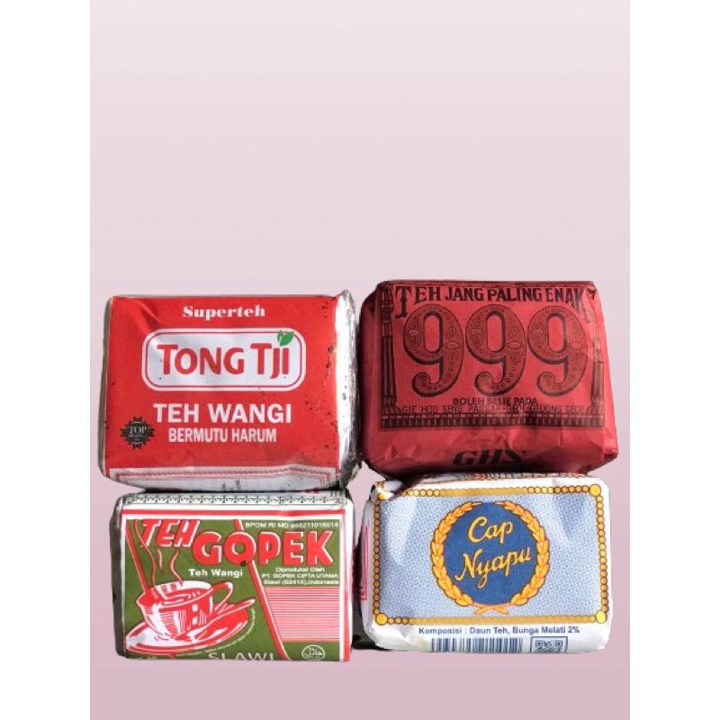 

TEH TUBRUK KHAS SOLO 4 macam jenis TONG TJI GOPEK NYAPU 999