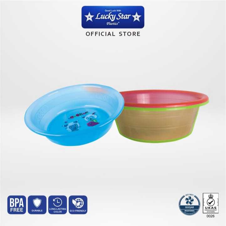 Lucky Star - Baskom Audy Trans Film 198 Baskom plastik mangkok buah plastik warna cantik baskom sayu