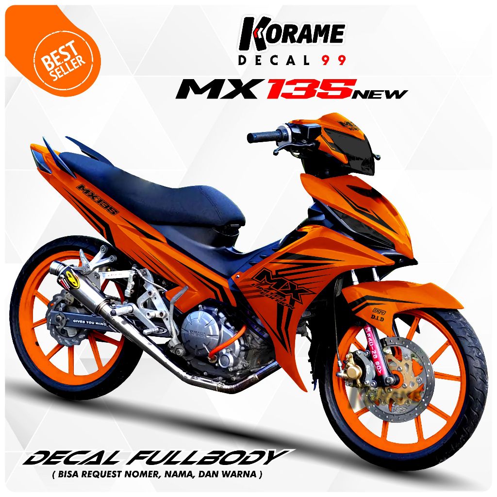 Decal Jupiter MX New 135 Matrixlane Orange Color Versi