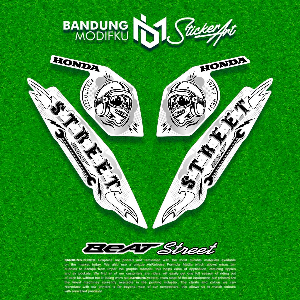 STRIPING MOTOR BEAT STREET 2023 / MOTIF 4 / BANDUNG MODIFKU / stiker decal Beat  / BANDUNG MODIFKU