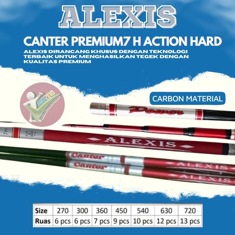 tegek alexis canter kaku ringan  tegek carbon kwalitas premium7 H action hard