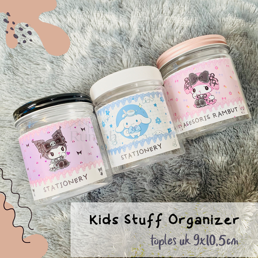 Tabung Toples Organizer Barang Anak Kids Stuff 600ml Pensil Asesoris - MELody Kuromi Cinnamoroll