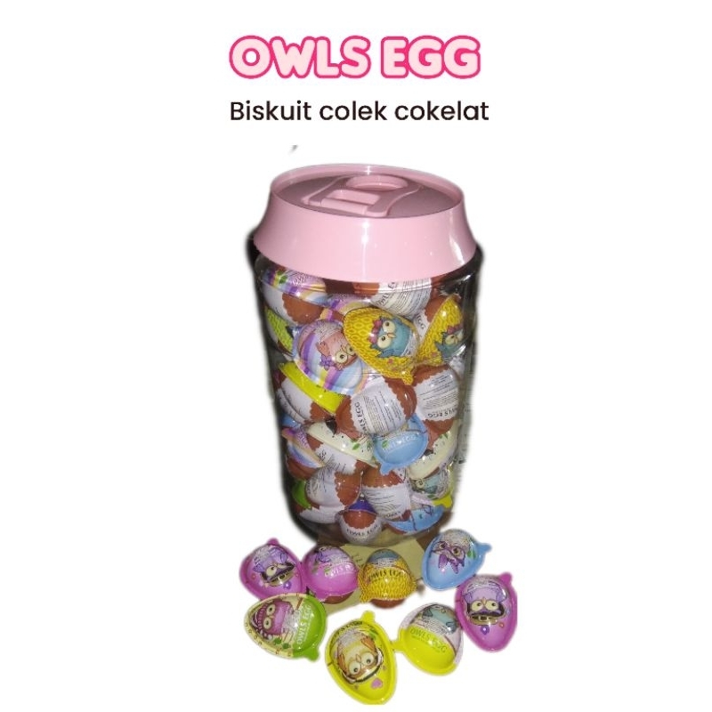 

OWLS EGG biskuit colek coklat ISI 60pcs