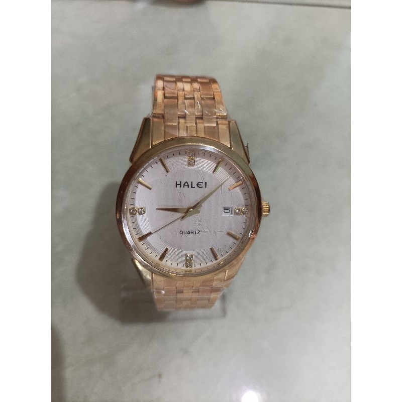Jam Tangan Halei 582M Gold, Jam Tangan Pria
