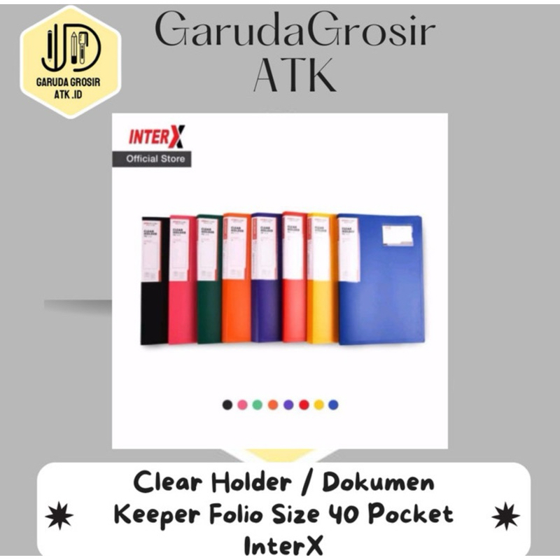 

Clear Holder / Dokumen Keeper Folio Size 40 Pocket InterX