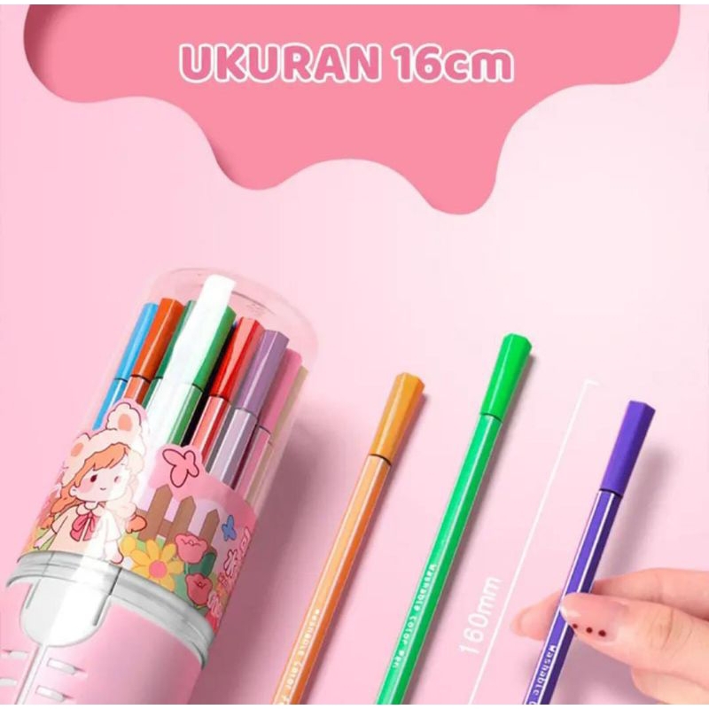 

spidol warna warni 1 set washable anak