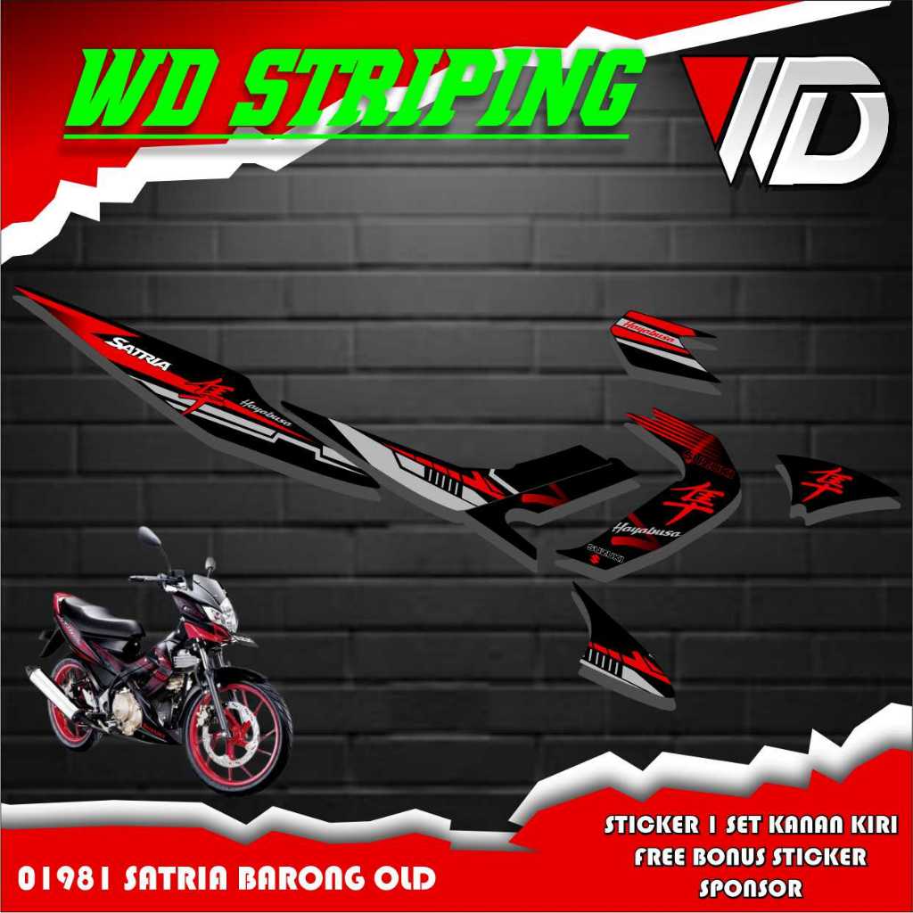 01981 Setriping stiker setiker Striping satria fu Barong Hayabusa / Striping satria Barong /Striping