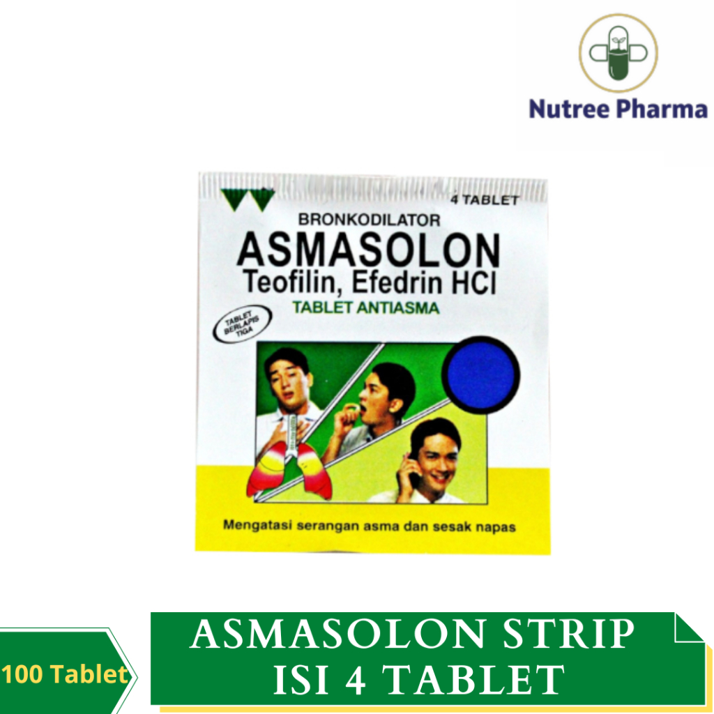 Asmasolon Strip Isi 4 Tablet - Obat Asma