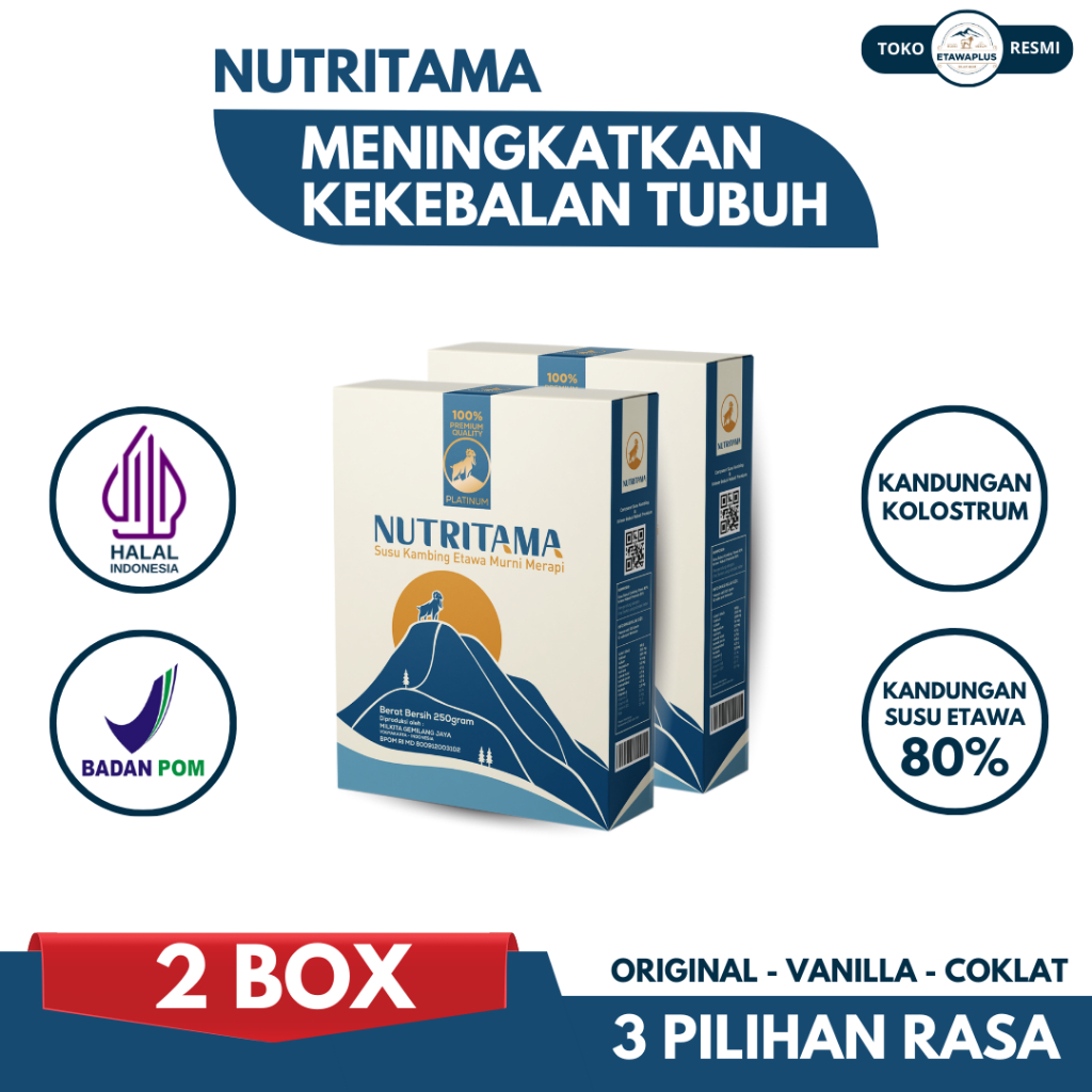 

Nutritama - Paket 2 Box - Susu Kambing Etawa Rasa Jahe 100% Asli Original Tingkatkan Kekebalan Tubuh