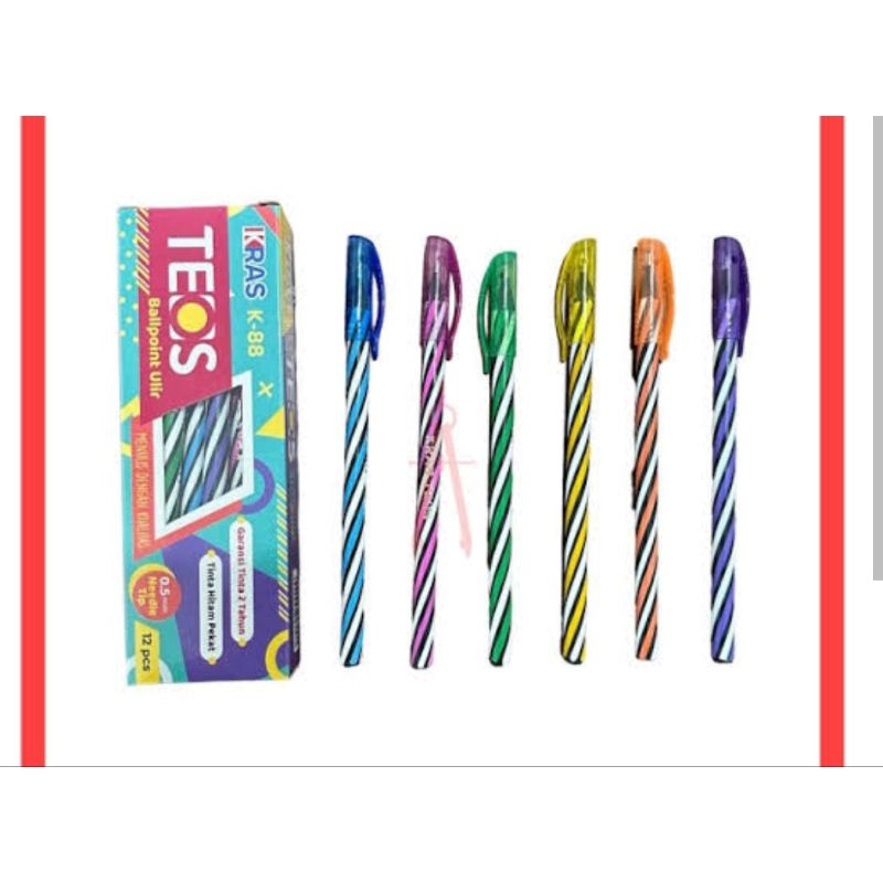 

Bolpen Ulir Kras K-88 Teos Satuan /Bolpoin Lilin Murah