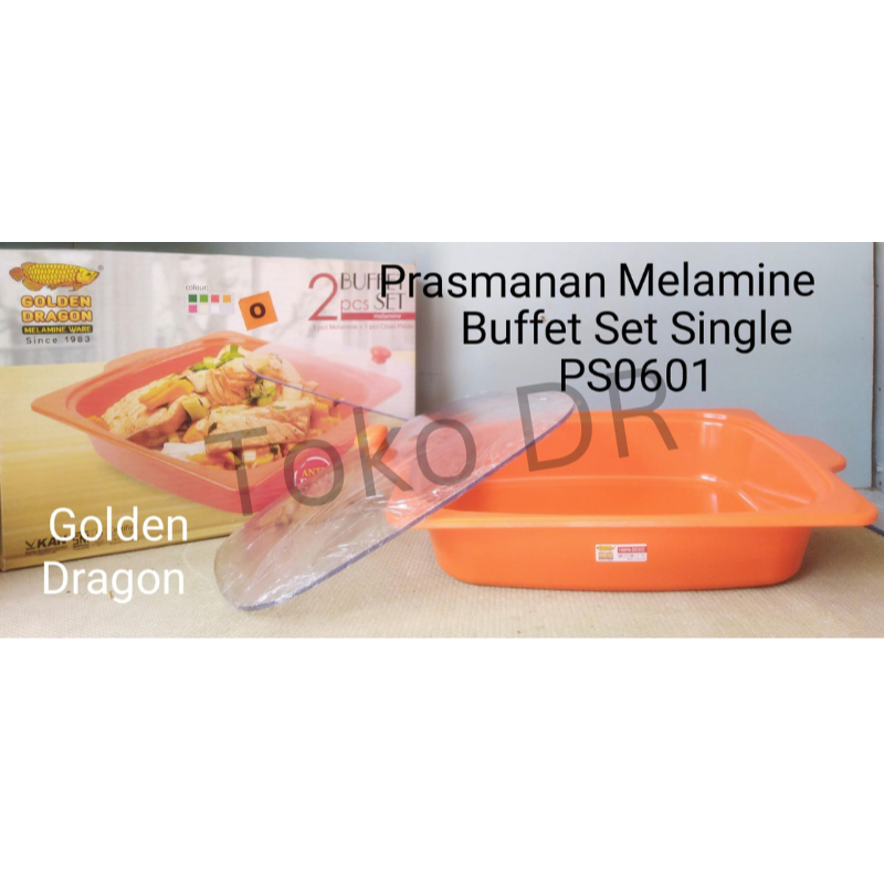 Prasmanan Melamine / Buffet Set Single PS0601 / Golden Dragon / Melamine