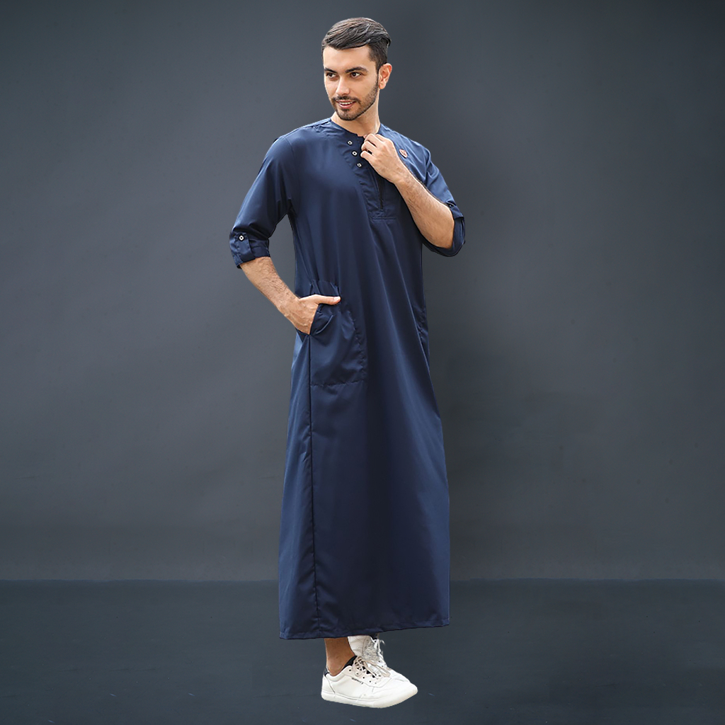 Kawan Muslim - Baju Jubah Gamis Pria Bahan Katun Toyobo Premium Bisa Cod Putih Hitam Hijau Abu-6