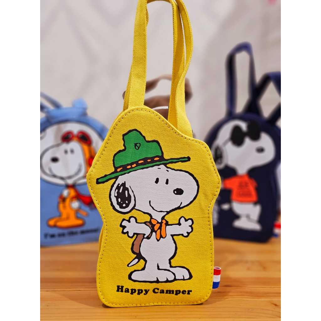 Tas botol termos tumbler sarung botol minum tali pendek snoopy DIAMETER BESAR