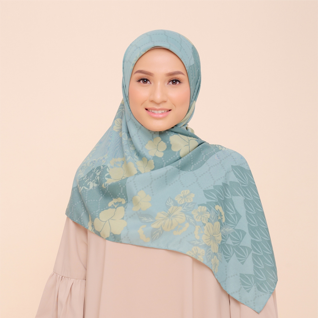 ZM Zaskia Mecca - Kembang Sepatu Scarf Hijab Kerudung Segi Empat