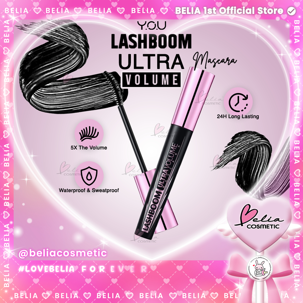 ❤ BELIA ❤ YOU Lashboom Ultra Volume Mascara | Lash Boom | Waterproof | Sweatproof | Smudgeproof
