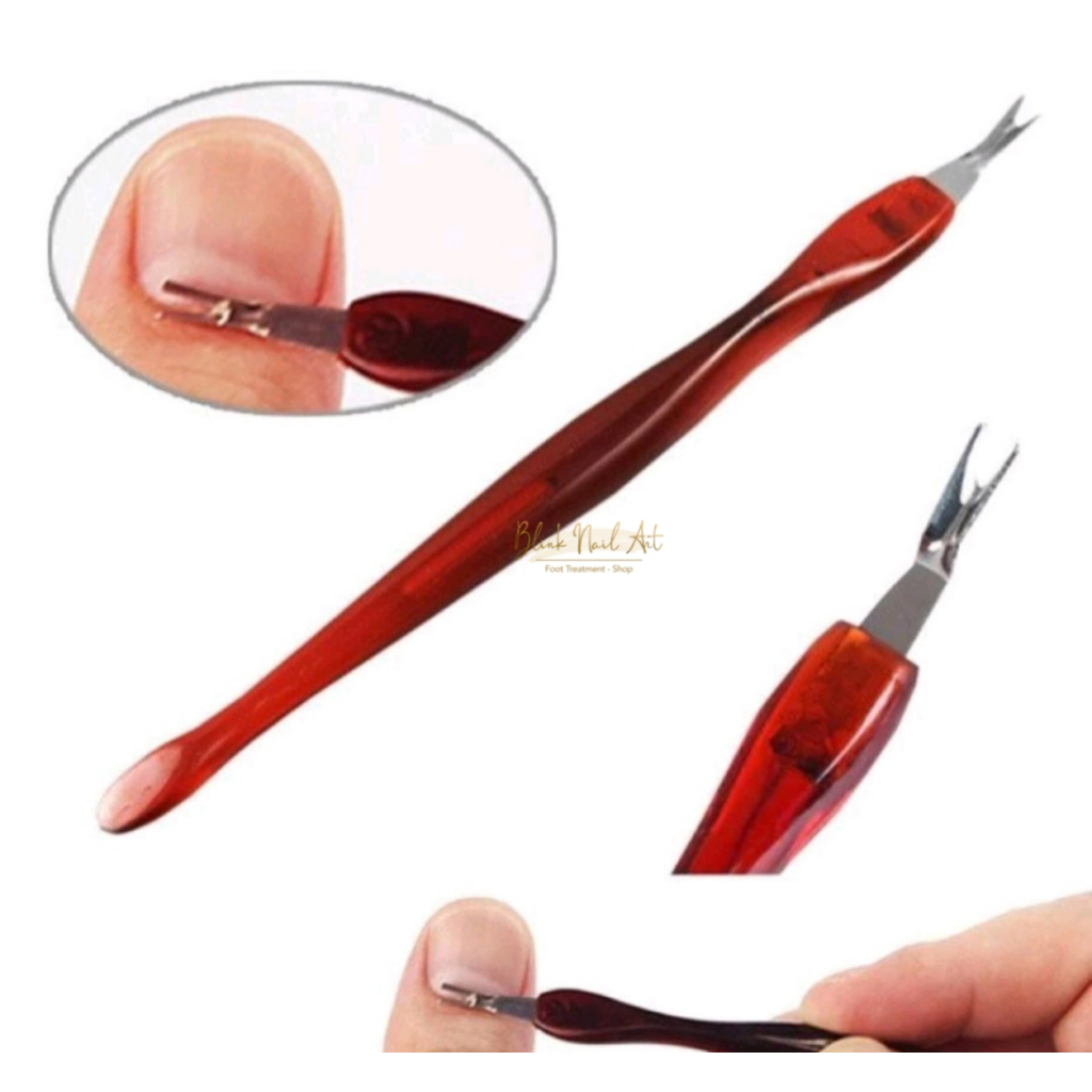 lidah ular / cutticle trimmer / alat manicure pedicure / Coklat tua