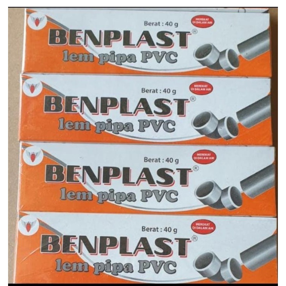 Lem Pipa PVC Paralon Benplast 40 gr / Lem Tube Tahan Air