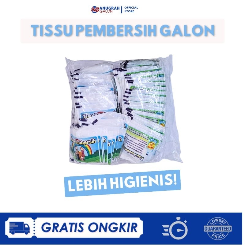 Tisu Galon Isi Ulang Anti Bakteri/ Tisu Pembersih Galon isi 100pcs