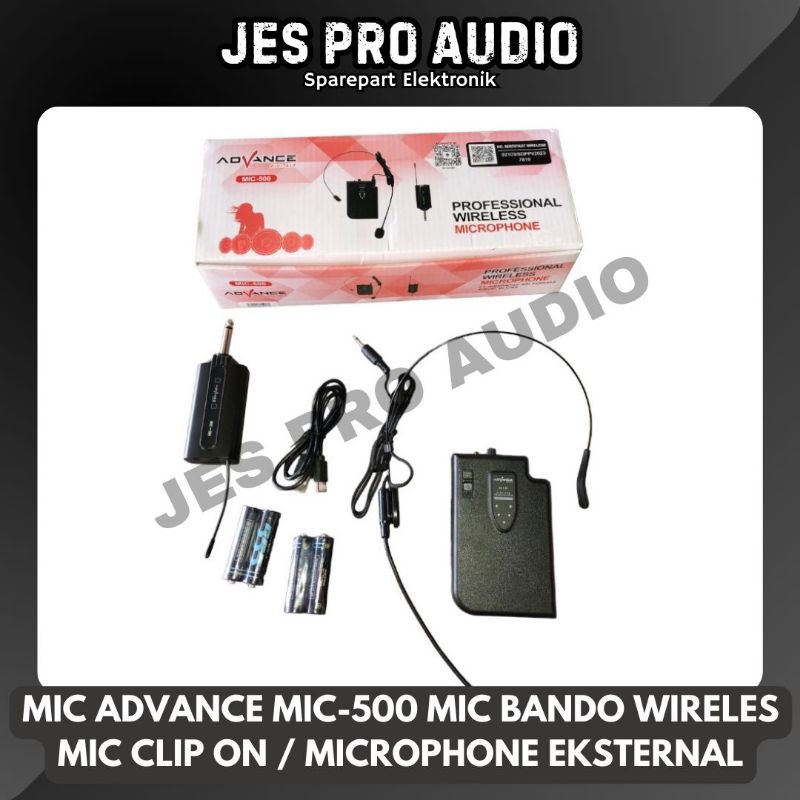 MIC ADVANCE MIC-500 MIC BANDO WIRELES MIC CLIP ON / MICROPHONE  EKSTERNAL