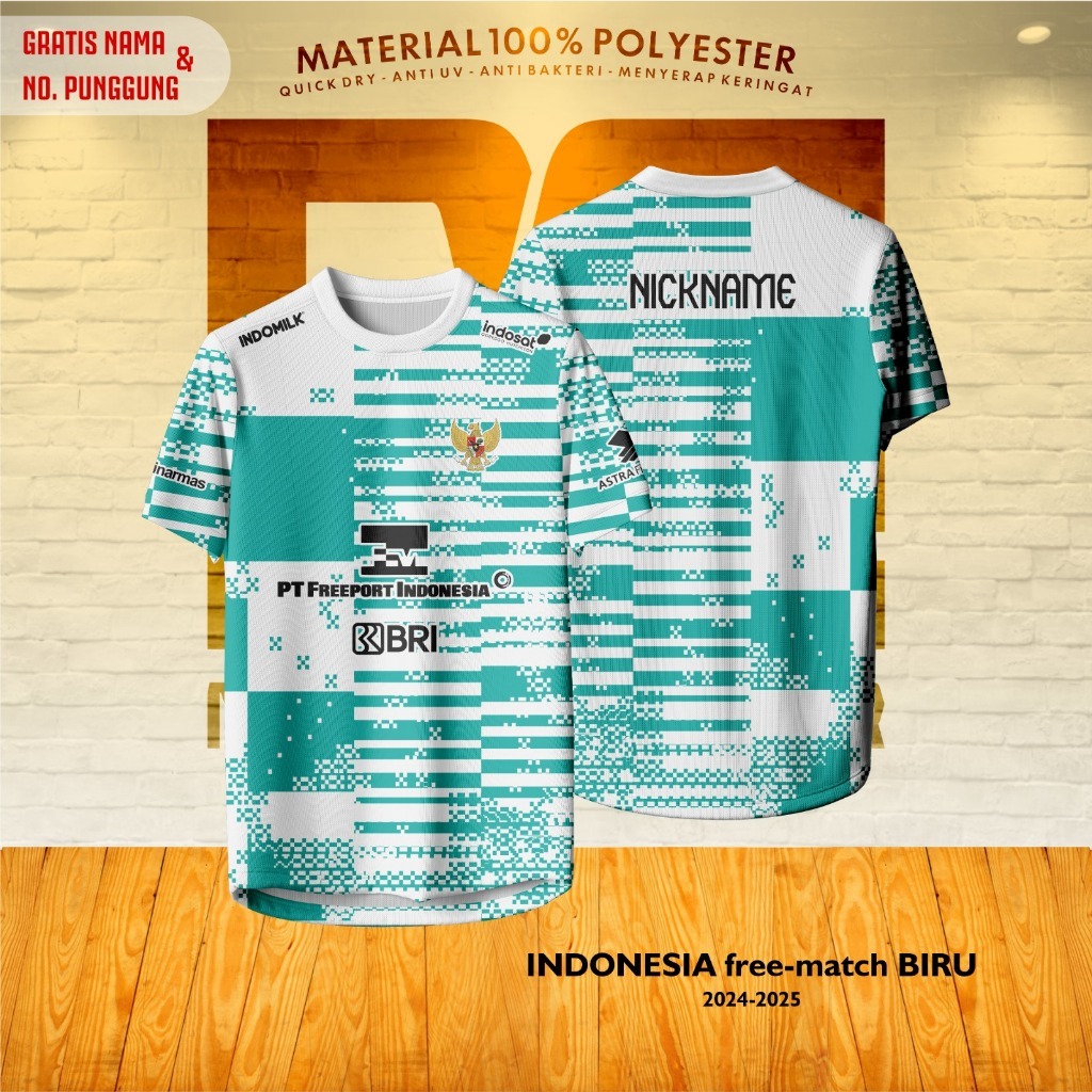 PREMIUM BAJU JERSEY BOLA TIMNAS INDONESIA ERSPO PREMATCH 3RD THIRD TERBARU 2024 FULL PRINTING UNISEX
