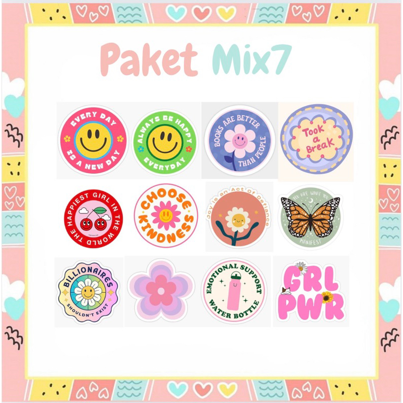 

STARLY - STIKER MIX 7 STIKER PAKET STIKER LUCU