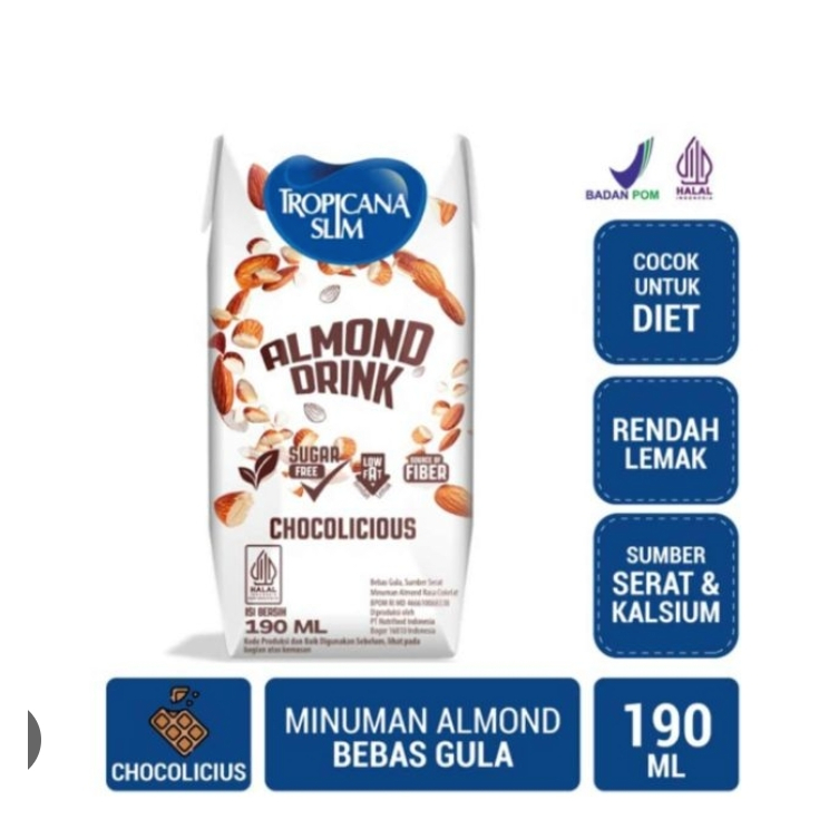 

TROPICANA SLIM Almond Drink Minuman Chocolicious 190ml