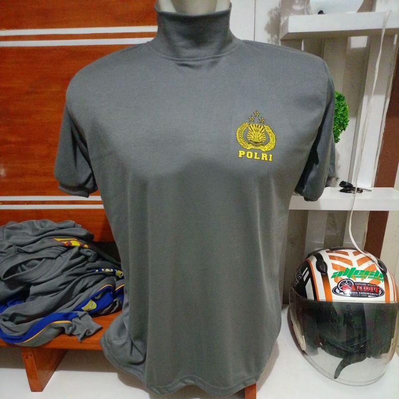 KAOS OBLONG POLISI KERAH TINGGI