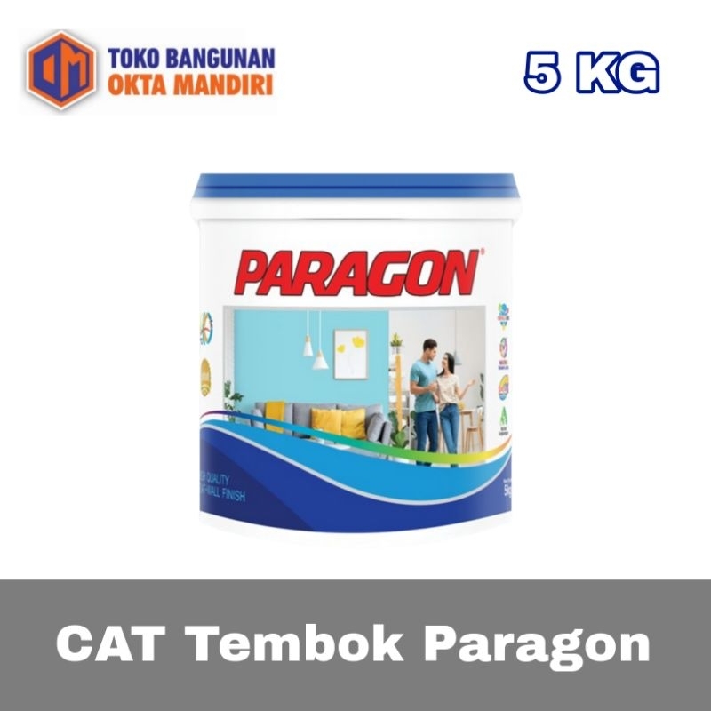 OKM - Cat Tembok Paragon 5kg - cat emulsion - cat tembok putih