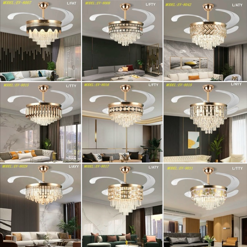 Lampu Gantung Hias Mewah Klasik Kipas AnginHIKA