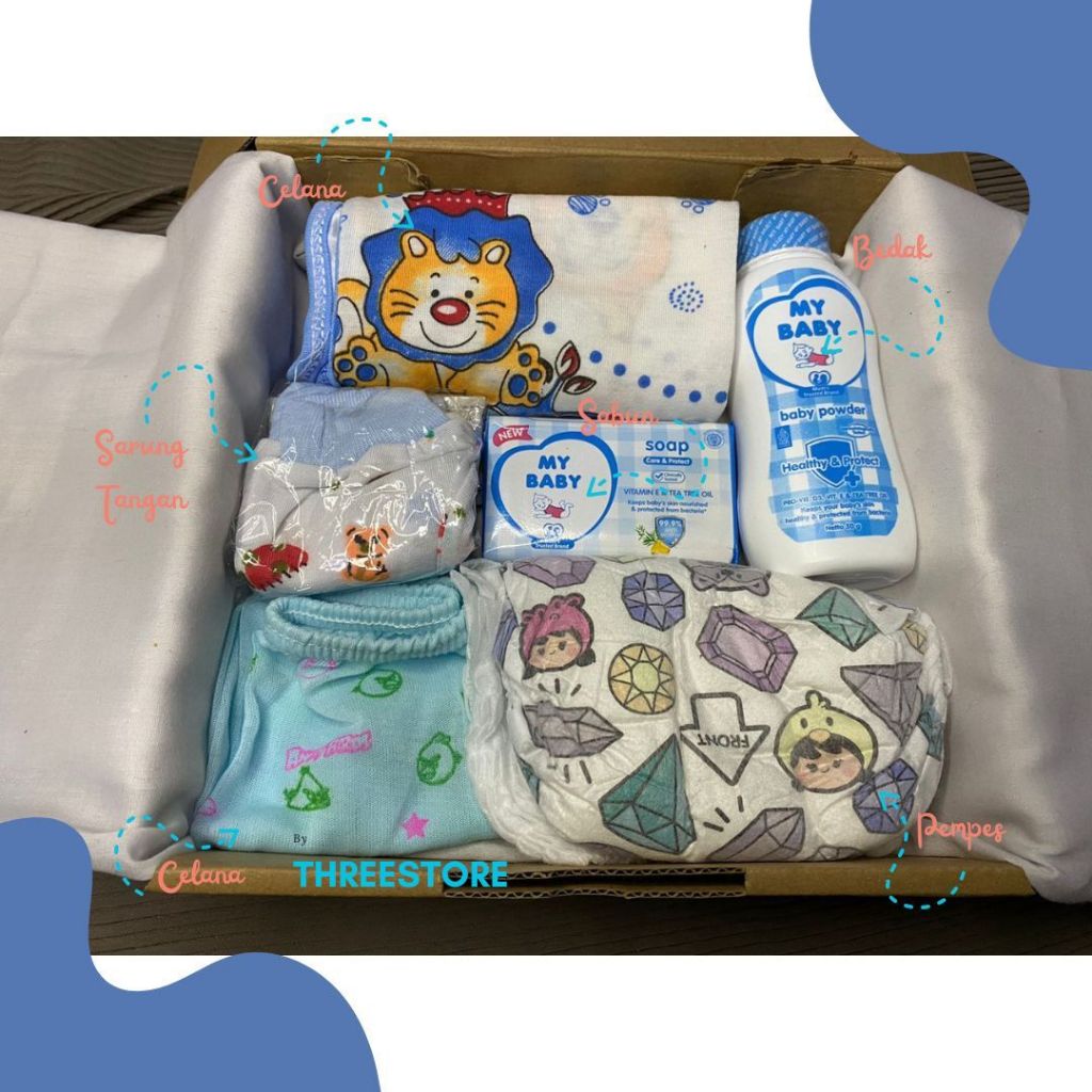 Kado Bayi Lahir Cewek & Cowok / Parcel Perlengkapan Bayi Baru Lahir / Hampers Jenguk Bayi Baru Lahir